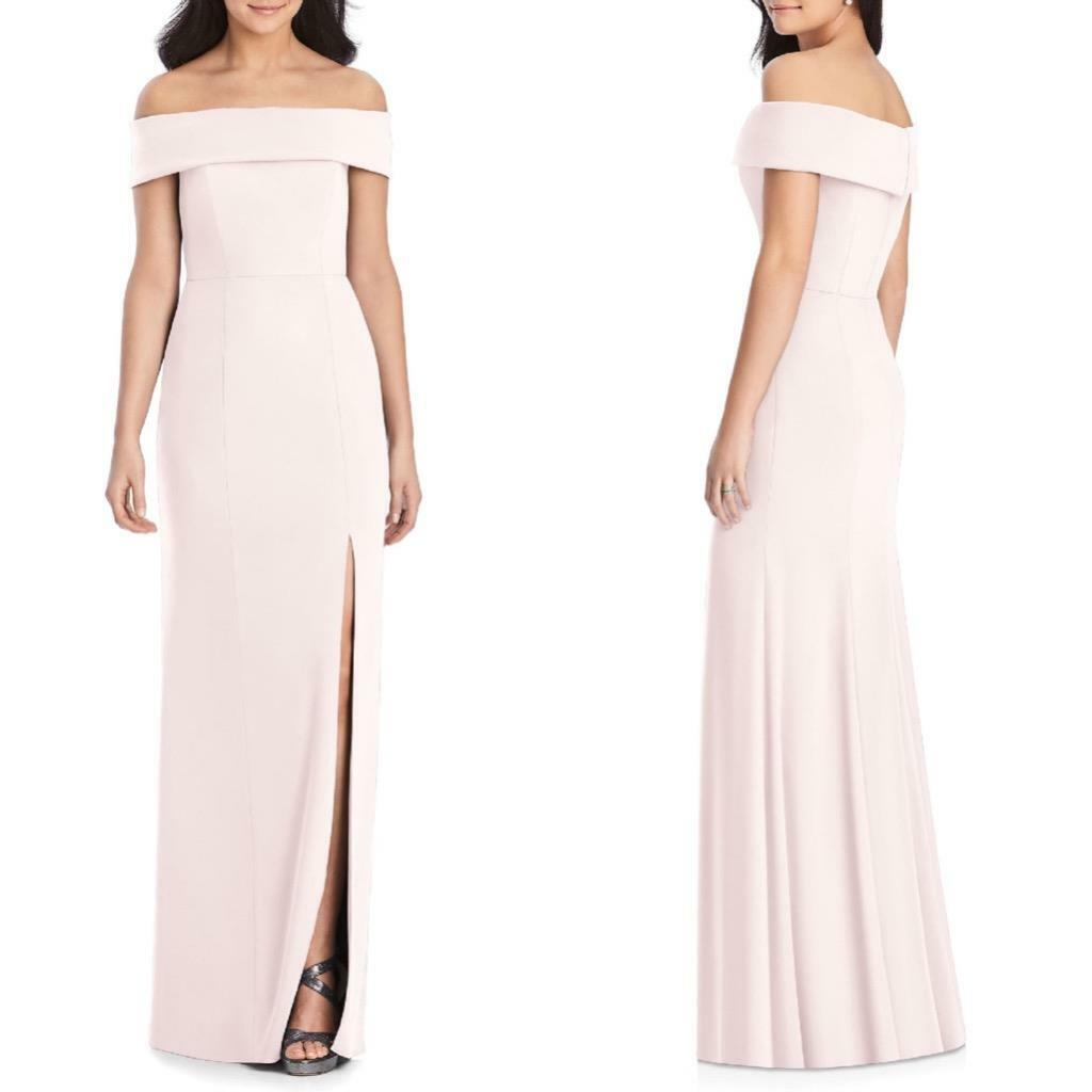 long bridesmaid dress with a slit