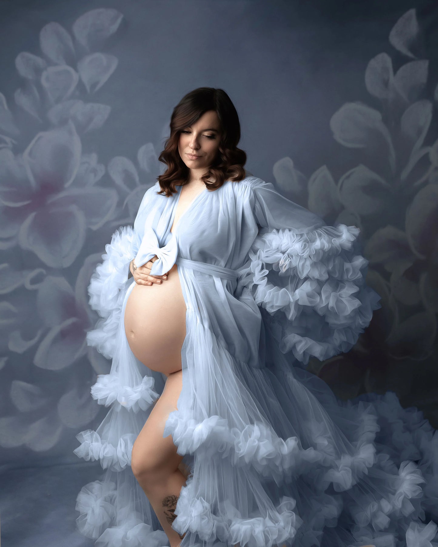 tulle maternity gown
