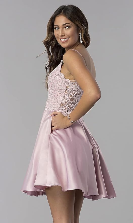 Spaghetti Strap Satin Prom Dress with Pockets