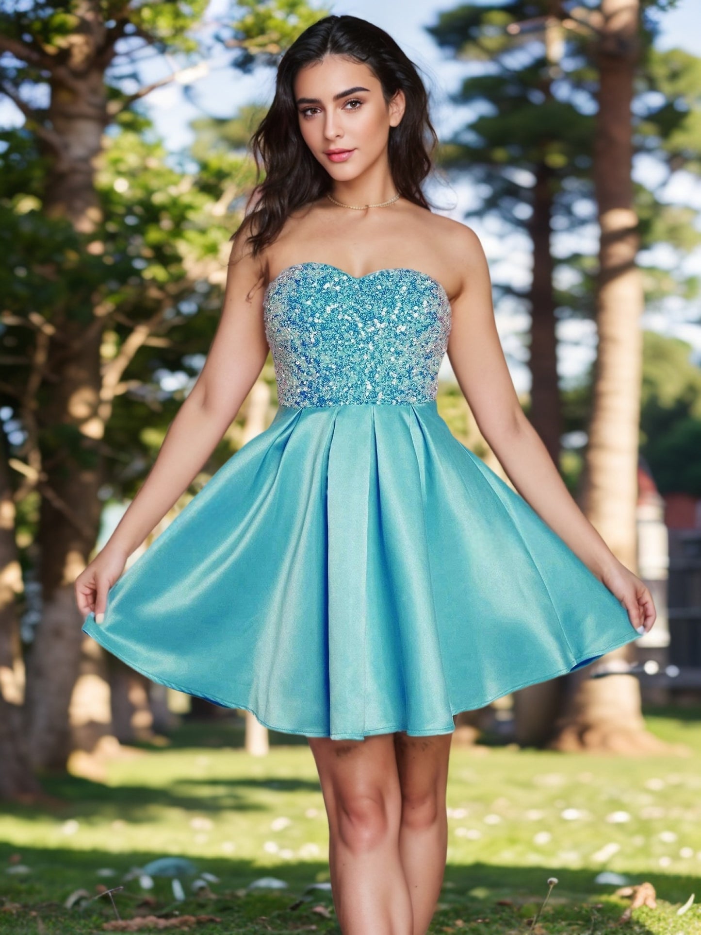 strapless top dress