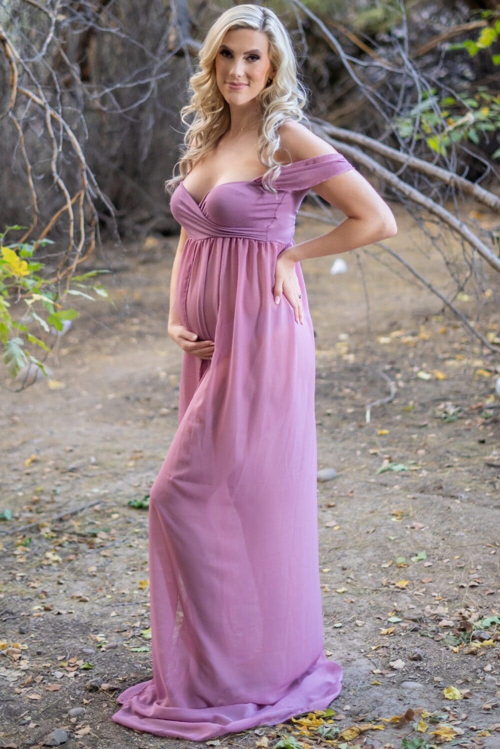 chiffon maternity dress