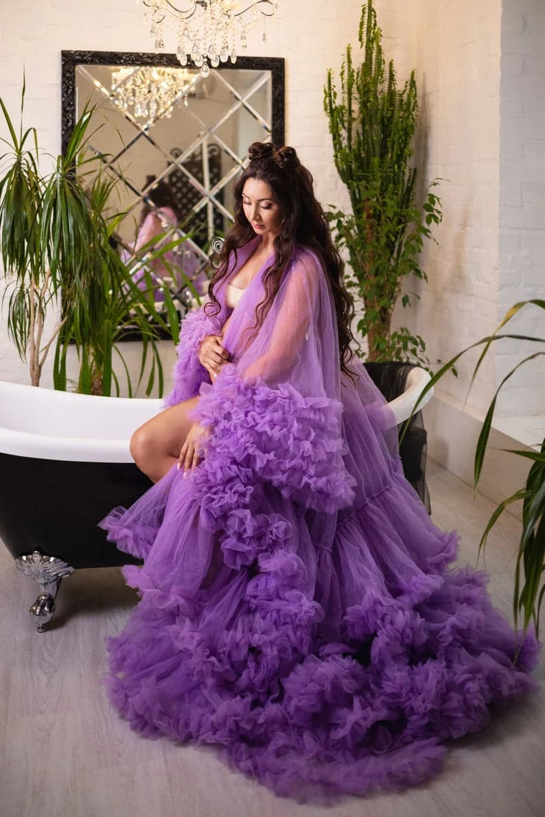 tulle maternity photoshoot dress