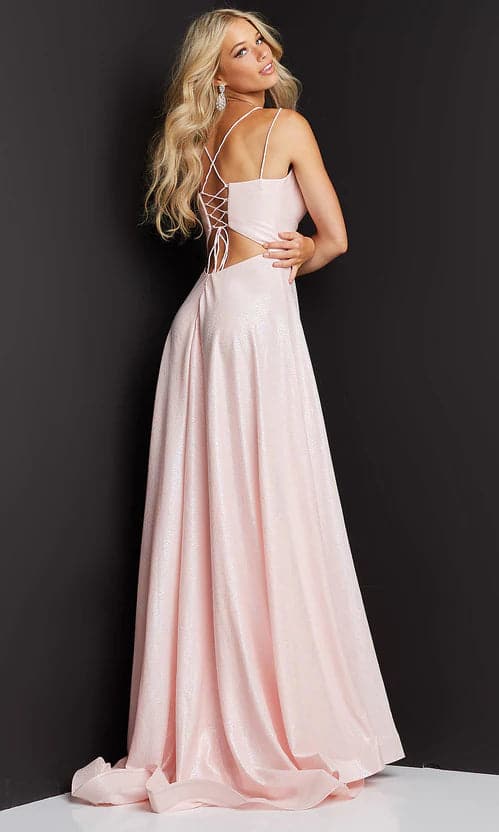Long Shimmer Pink Prom Dress VMP81