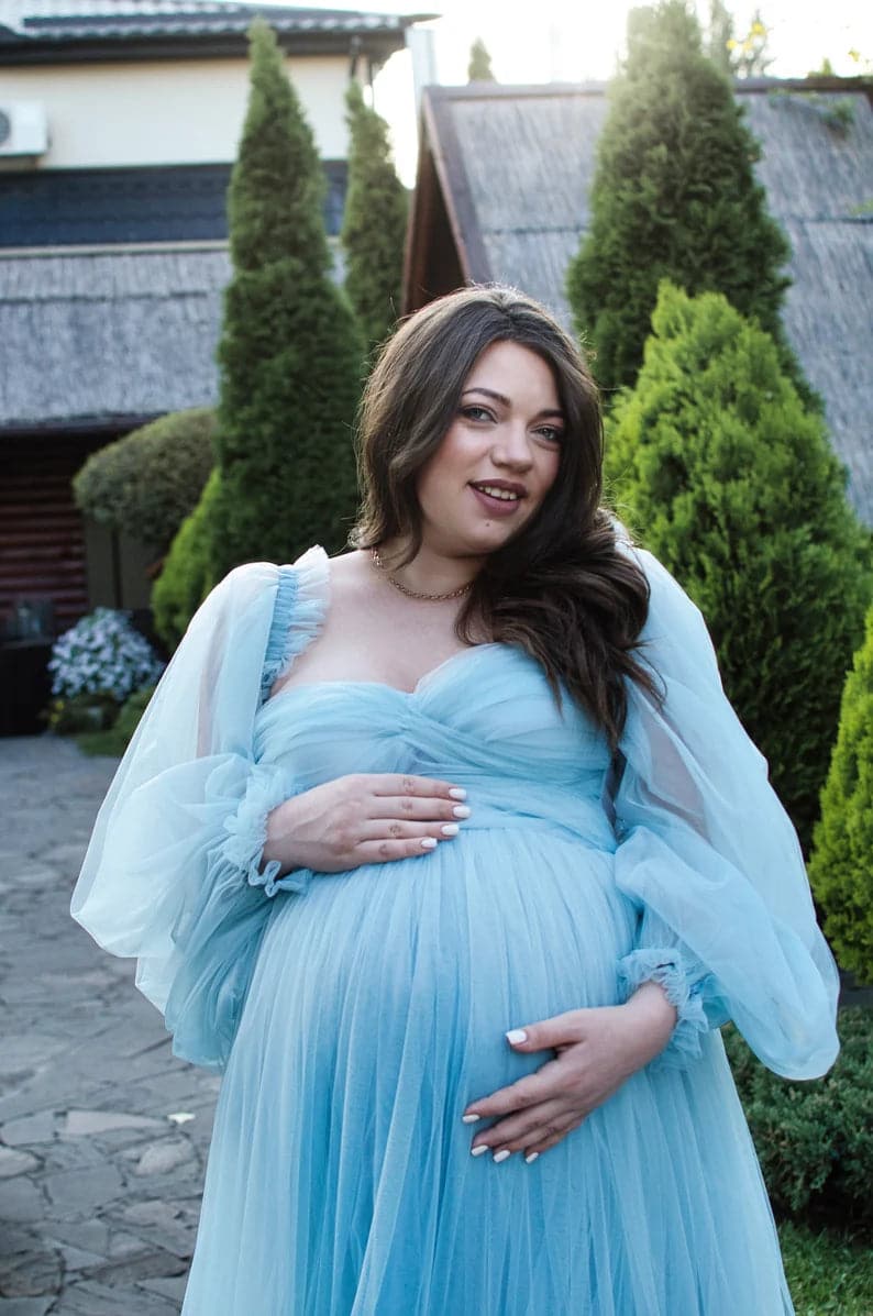 tulle maternity dress