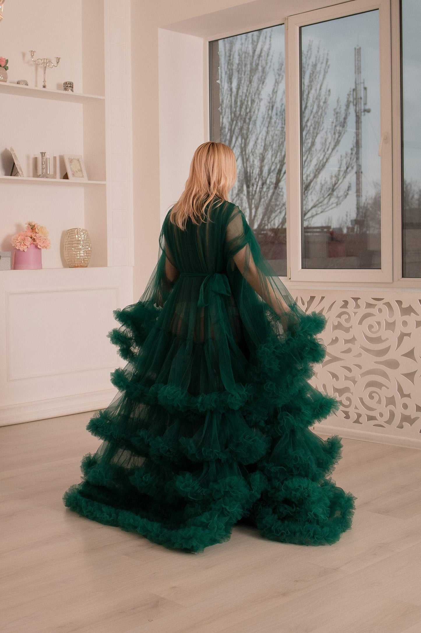 Sheer Maternity Photoshoot Dress