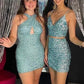 Halter Homecoming Dresses Short Prom Dresses for Teens VMH75