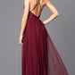 V Neck Sexy Backless Spaghetti Strap Prom Dresses VMP169