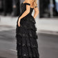 Black Sequin Prom Dresses with Straps