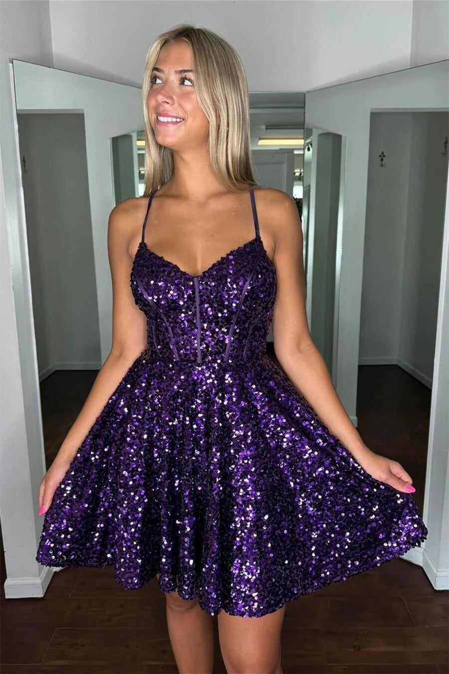 short prom dresses sequin