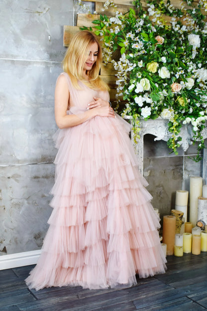 Light Blue Maternity Dress For Baby Shower
