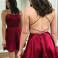 Spaghetti Straps Criss Cross Homecoming Dress VMH71