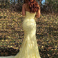 Side Split Mermaid Prom Dress With Appliques VMP157