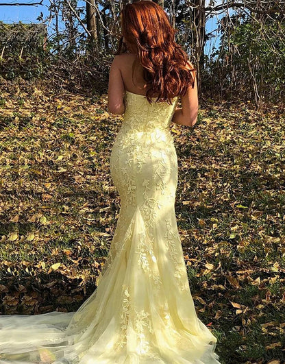 yellow prom dress