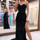 Strapless Sequin Mermaid Prom Dress 2024 for Teens