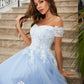 Tulle Applique Off-the-Shoulder Prom Dresses VMP165