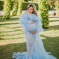 Blue Tulle Maternity Dress VMR27