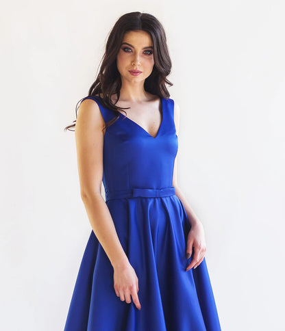 Robe de bal en satin à lacets