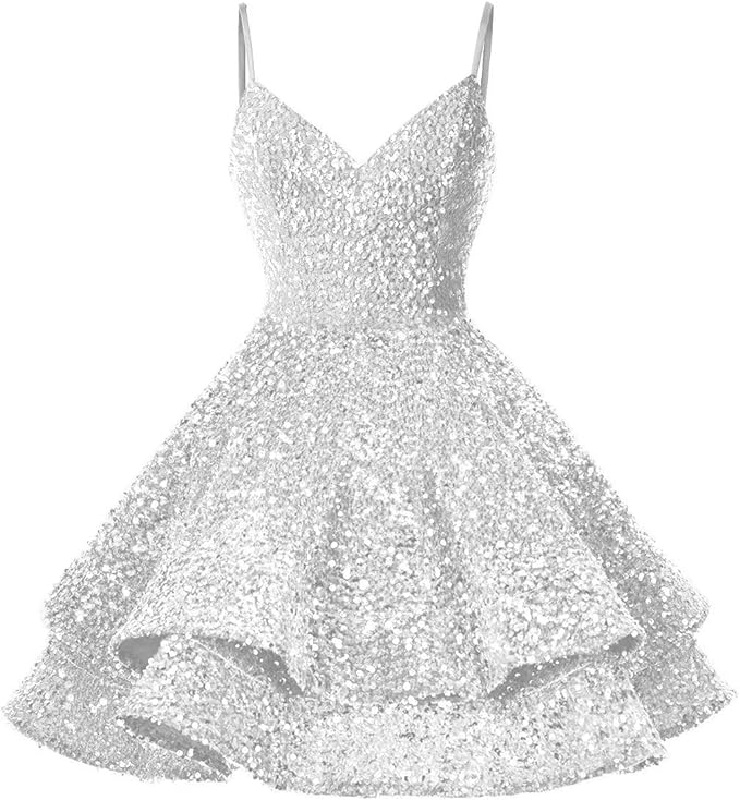 Sequin Homecoming Dresses for Teens Sparkly Short Prom Dresses VMH87