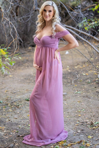 chiffon maternity dress