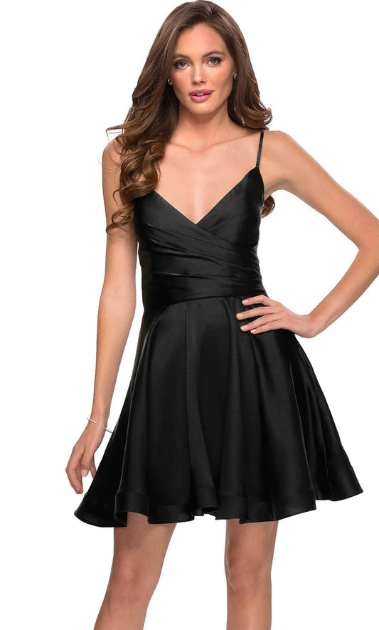 v neckline homecoming dresss