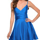 V-Neck Satin Homecoming Dress With Corset VMH73
