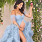 Puffy Ruffles Tulle Robe Maternity Dress