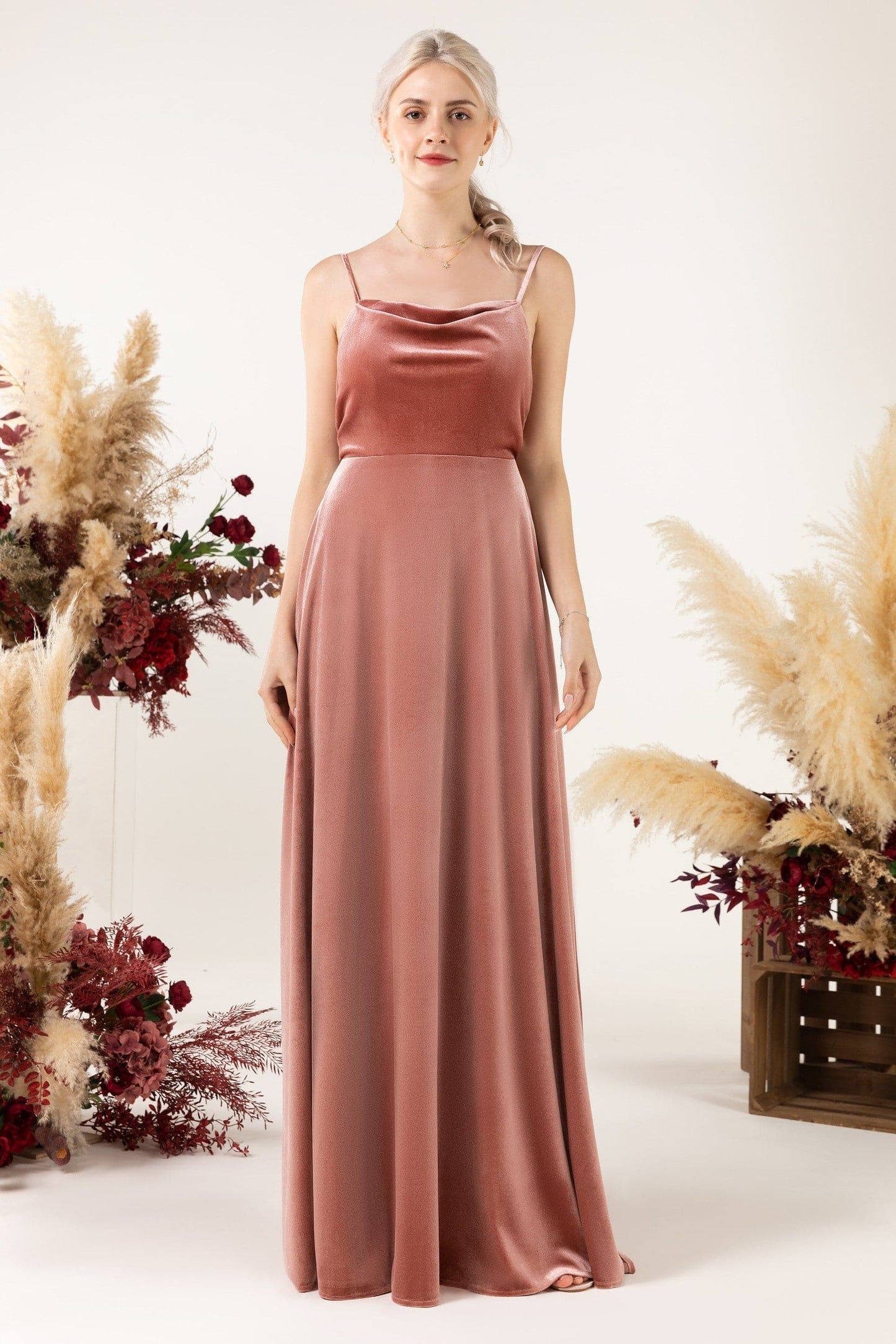 Sweep-Brush Train Women's Formal Maxi Gown