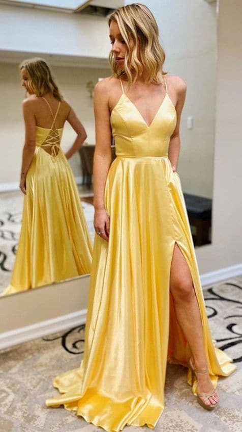 yellow prom dress