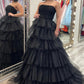 Strapless Pleated Multi-Layers Tulle Prom Dress VMP148