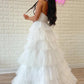 Strapless Pleated Multi-Layers Tulle Prom Dress VMP148