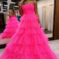 Strapless Pleated Multi-Layers Tulle Prom Dress VMP148