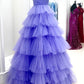 Strapless Pleated Multi-Layers Tulle Prom Dress VMP148