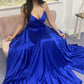 Royal Blue Split Prom Dress