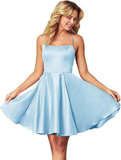 satin homecoming dress