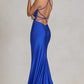Royal Blue Prom Dress with Lace Bodice VMP55
