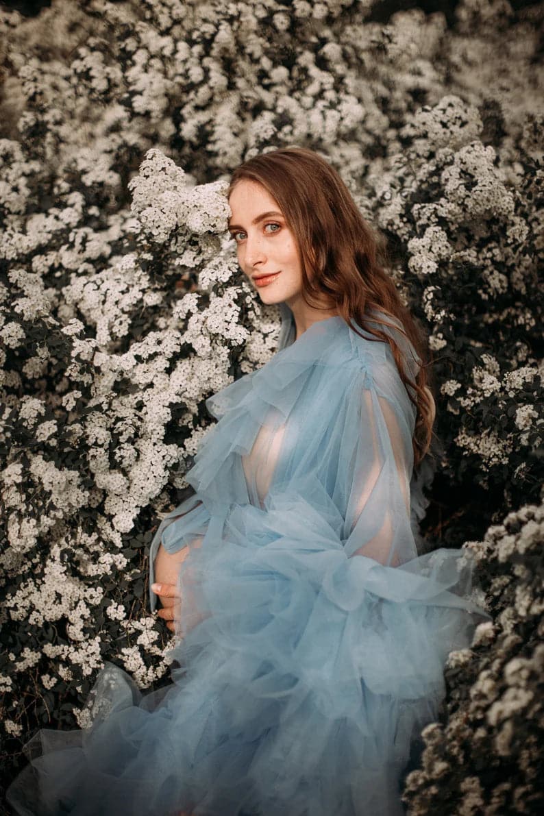 Maternity Dress Tulle Robe For Photoshoot