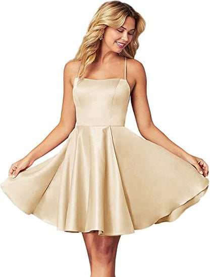 satin homecoming dress