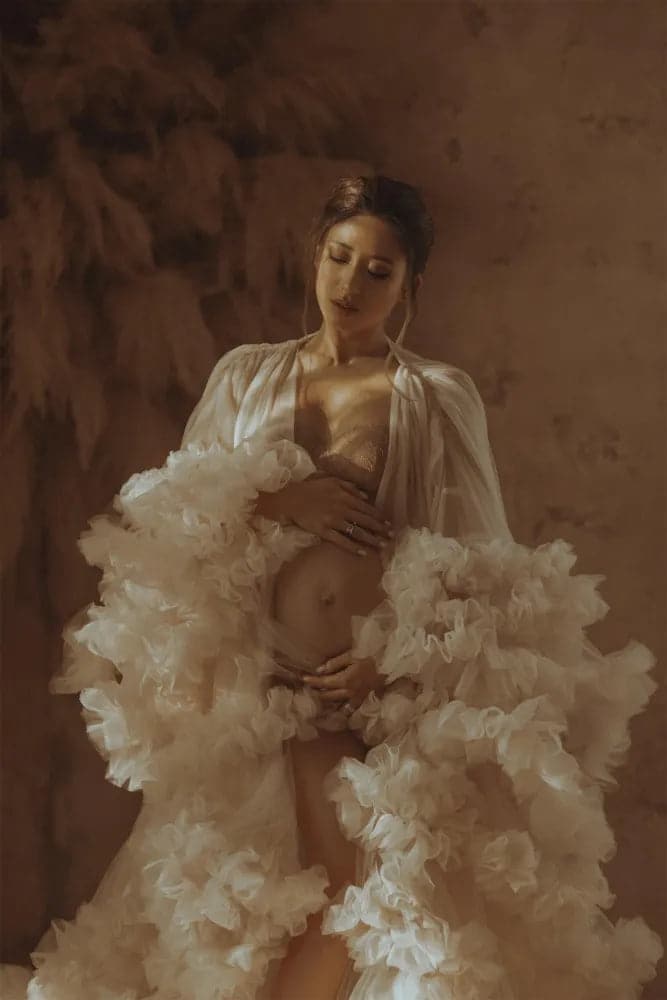 Champagne Maternity Dresses For Babyshower VMR20