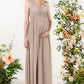 Chiffon Bridesmaid Dress Sweep Brush Train