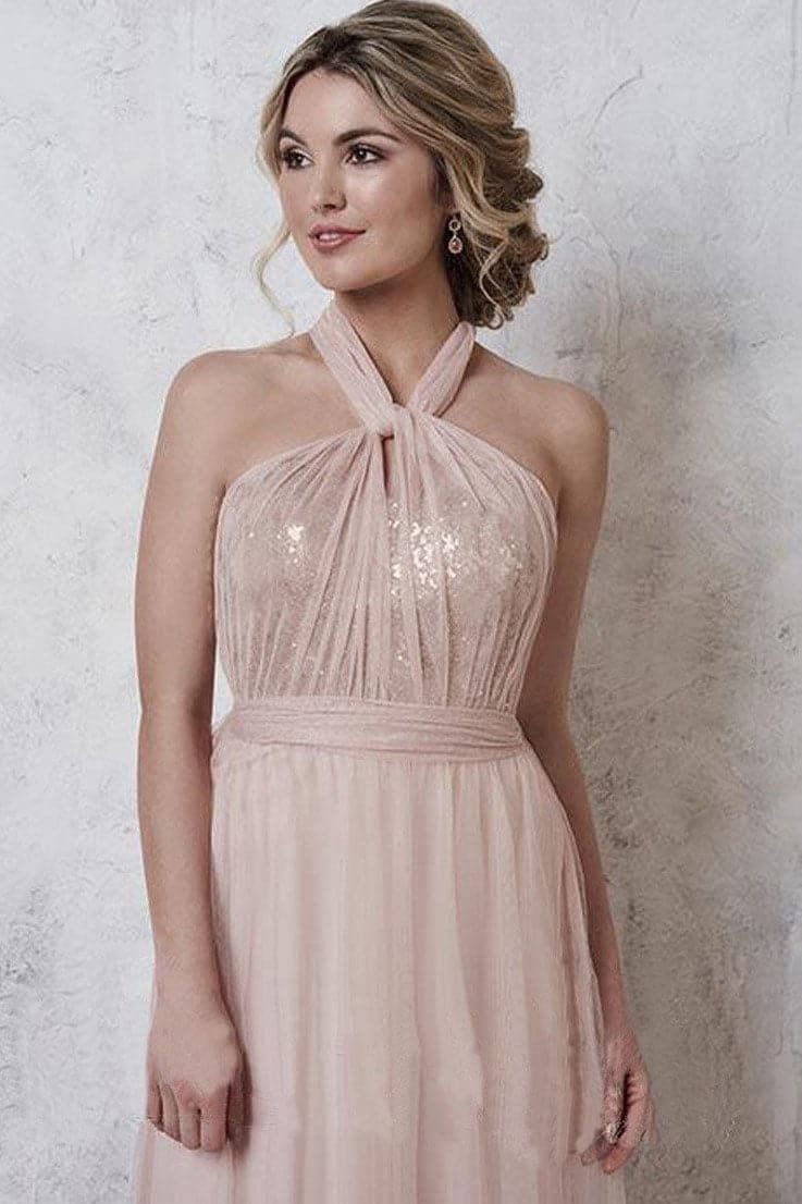 Rose Gold Bridesmaid Dress with Sequins VMB57