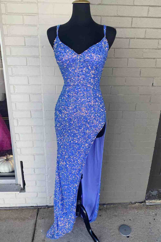 periwinkle prom dress