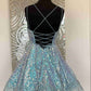 Cute Hot Pink Sequins Homecoming Dress VMH24
