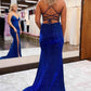 Elegant Royal Blue Mermaid Long Party Dress VMP87