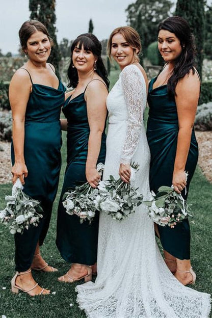 Dark Teal Bridesmaid Dresses