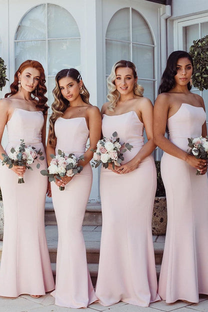 strapless bridesmaid dress