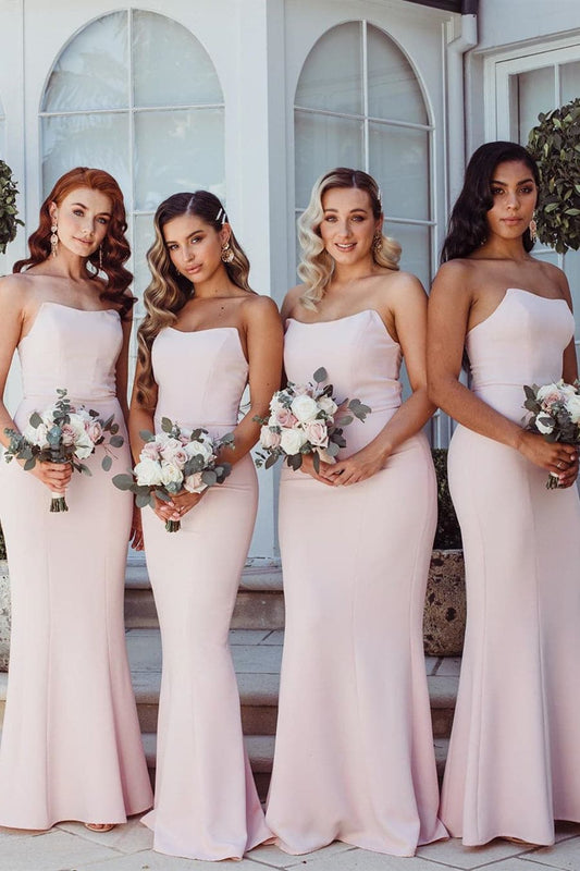 strapless bridesmaid dress