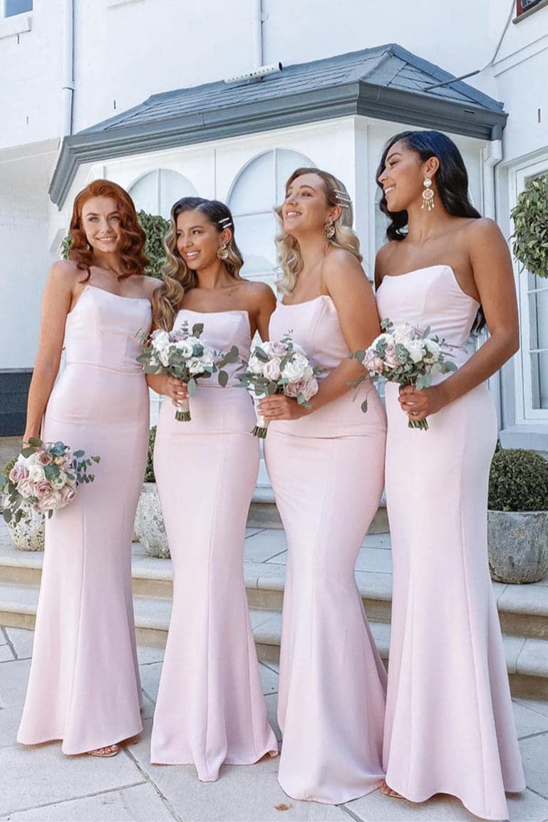 satin bridesmaid dress