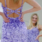 Glitter Lavender Sequined Homecoming Dress VMH28