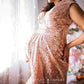 Gold Sequin Maternity Gown Photoshoot