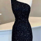 One Shoulder Red Short Homecoming Dress VMH23